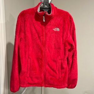 Hardly used The North Face fuzzy jacket - pink